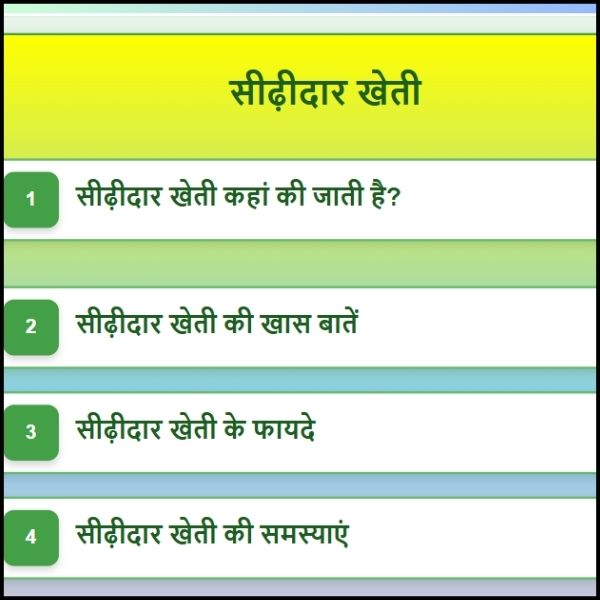 सीढ़ीदार खेती कहां की जाती है ? | सीढ़ीदार खेती कैसे की जाती है? 