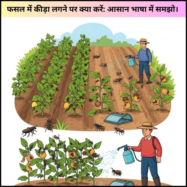 फसल में कीड़ा लगने पर क्या करें: आसान भाषा में समझो। 