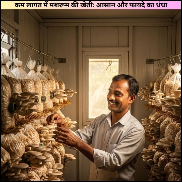 कम लागत में मशरूम की खेती: आसान और फायदे का धंधा