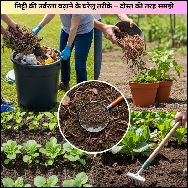 मिट्टी की उर्वरता बढ़ाने के घरेलू तरीके – दोस्त की तरह समझे।