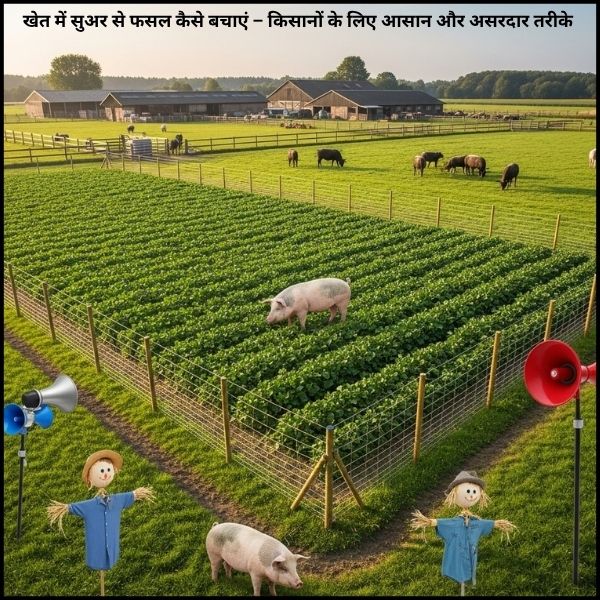 खेत में सुअर से फसल कैसे बचाएं – किसानों के लिए आसान और असरदार तरीके