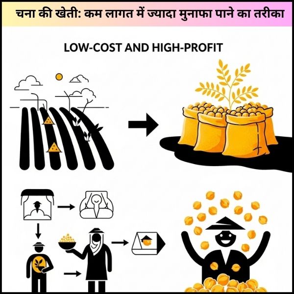 चना की खेती: कम लागत में ज्यादा मुनाफा पाने का तरीका चना की खेती: कम लागत में ज्यादा मुनाफा पाने का तरीका