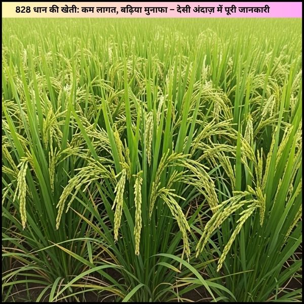 828 धान की खेती: कम लागत, बढ़िया मुनाफा – देसी अंदाज़ में पूरी जानकारी