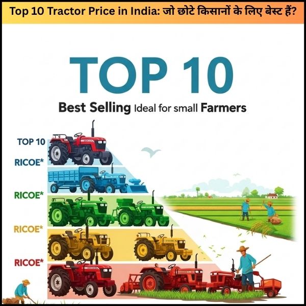Top 10 Tractor Price in India जो छोटे किसानों के लिए बेस्ट हैं Top 10 Tractor Price in India जो छोटे किसानों के लिए बेस्ट हैं