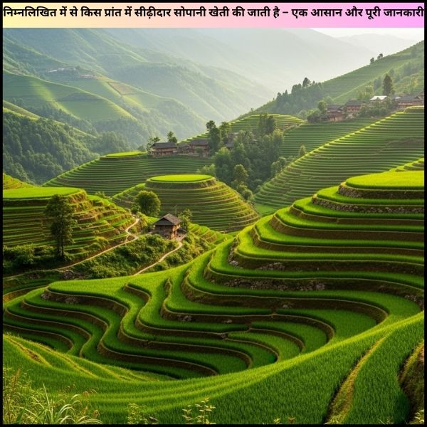 निम्नलिखित में से किस प्रांत में सीढ़ीदार सोपानी खेती की जाती है – एक आसान और पूरी जानकारी