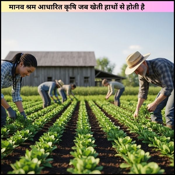 मानव श्रम आधारित कृषि जब खेती हाथों से होती है (1)