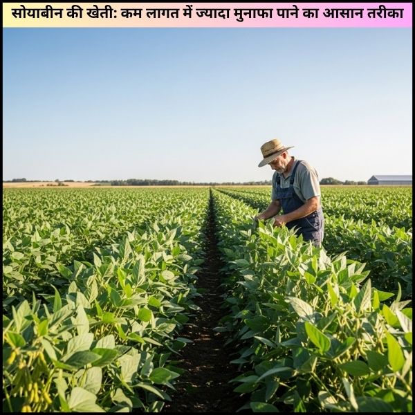 सोयाबीन की खेती कम लागत में ज्यादा मुनाफा पाने का आसान तरीका सोयाबीन की खेती कम लागत में ज्यादा मुनाफा पाने का आसान तरीका