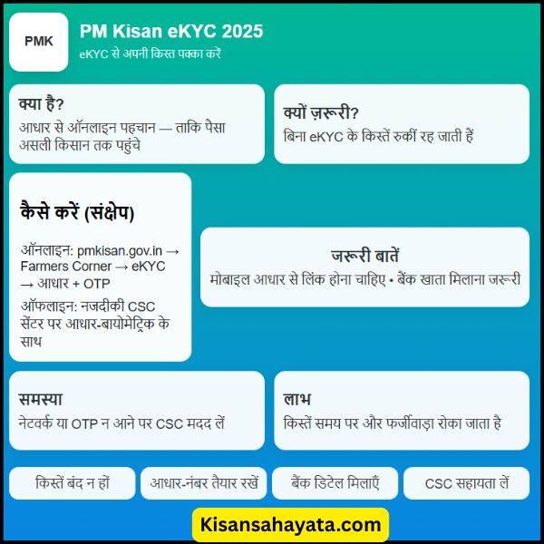 PM Kisan eKYC update 2025 कैसे करें