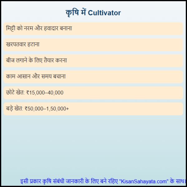 भारत में Cultivator की कीमत क्या है जानिए आसान भाषा में। (2) भारत में Cultivator की कीमत क्या है? जानिए आसान भाषा में।