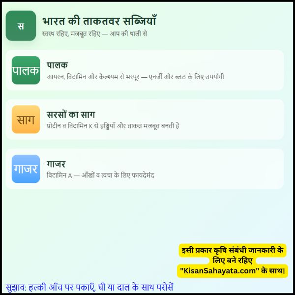 भारत में सबसे ताकतवर सब्जी कौन सी है
