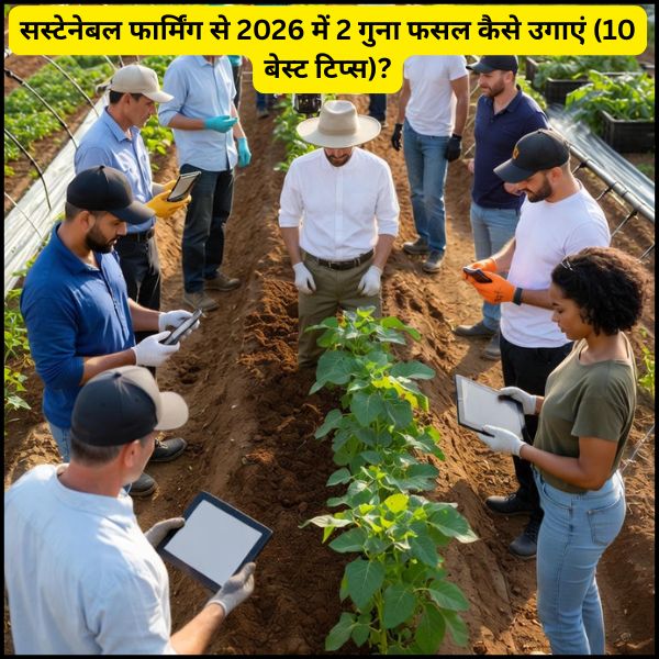 सस्टेनेबल फार्मिंग से 2026 में 2 गुना फसल कैसे उगाएं (10 बेस्ट टिप्स)
