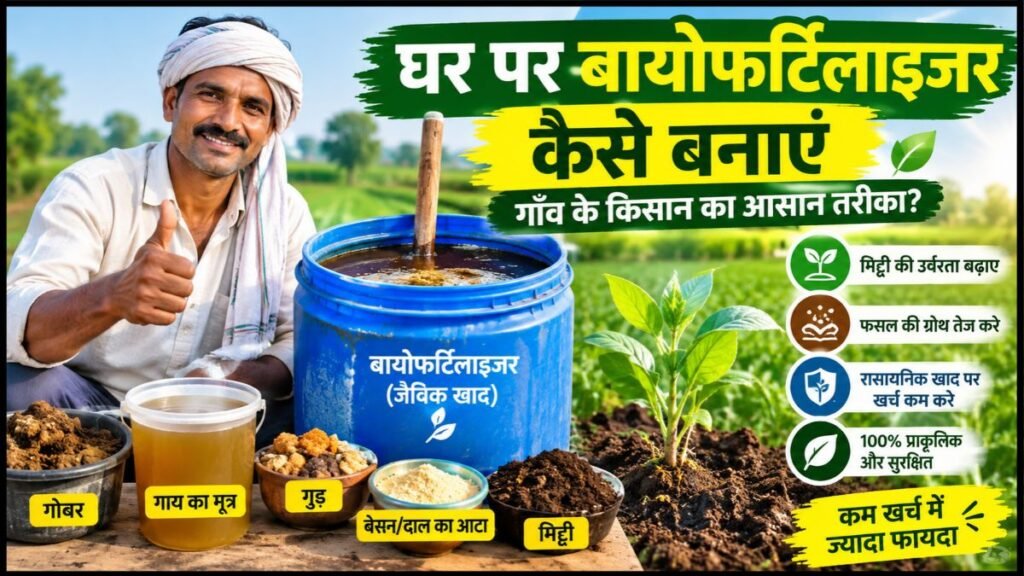 घर पर बायोफर्टिलाइजर कैसे बनाएं – गाँव के किसान का आसान तरीका